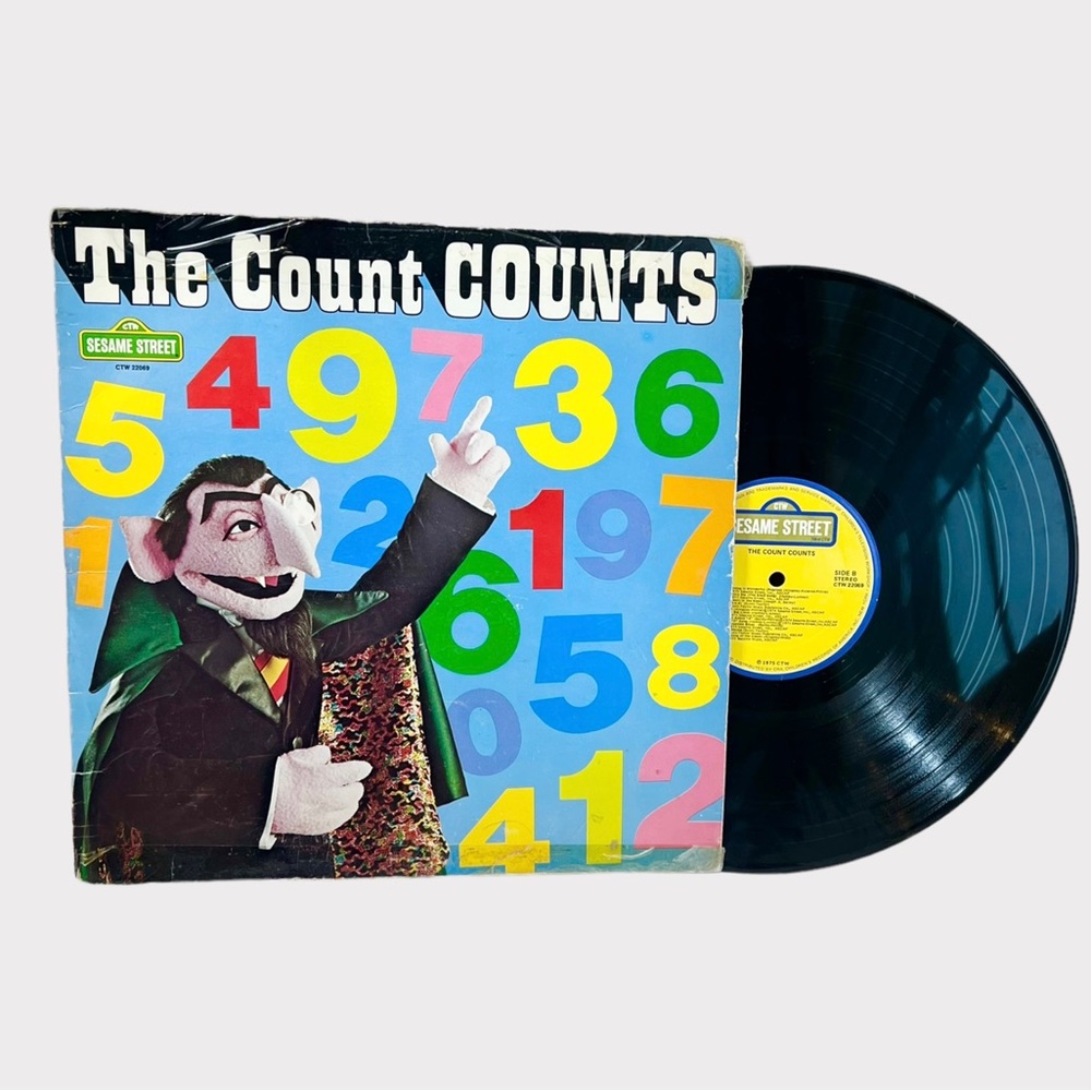 Sesame Street The Count COUNTS Record Vinyl LP. Year: 1974.